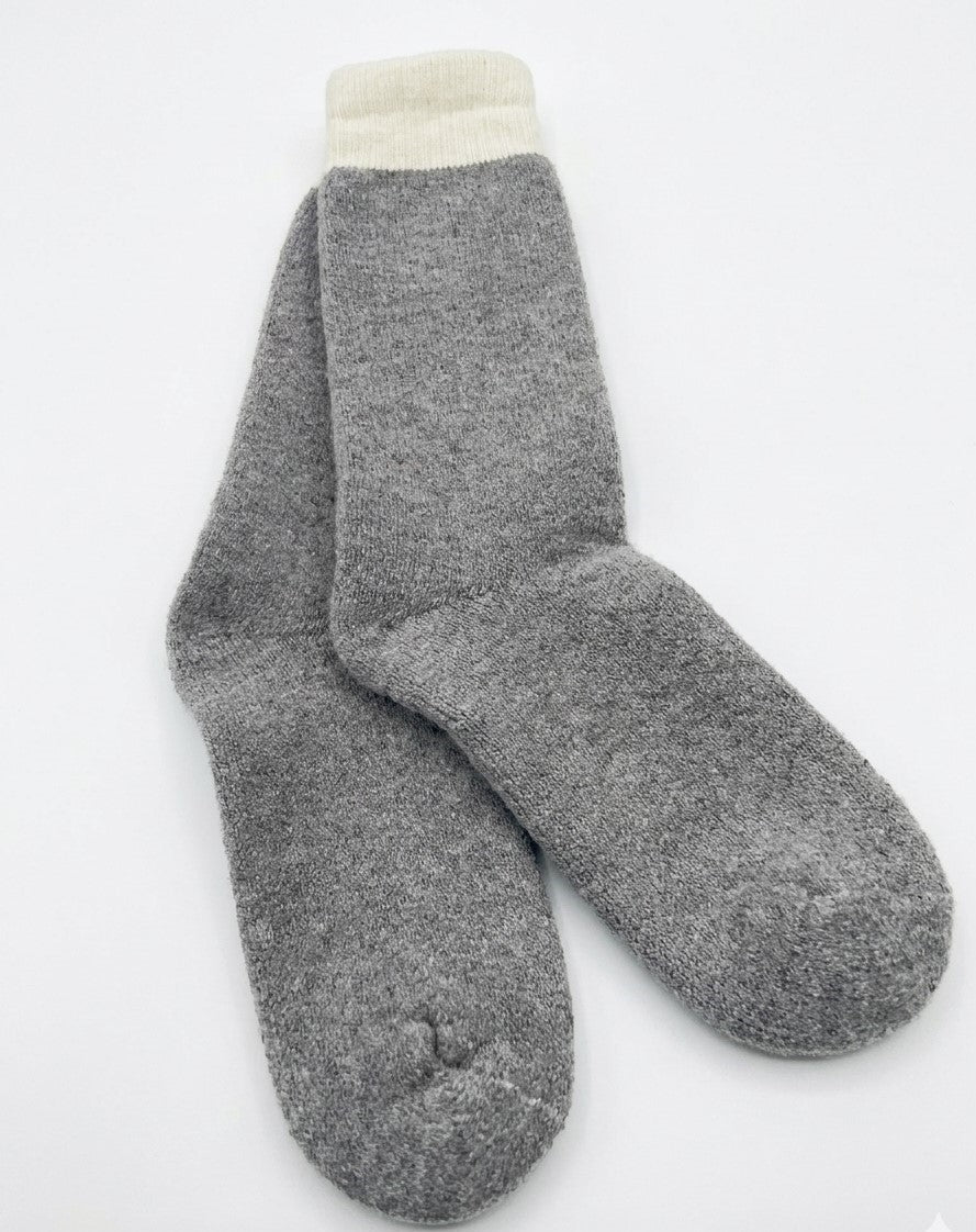 Bas de laine thermal gris naturel