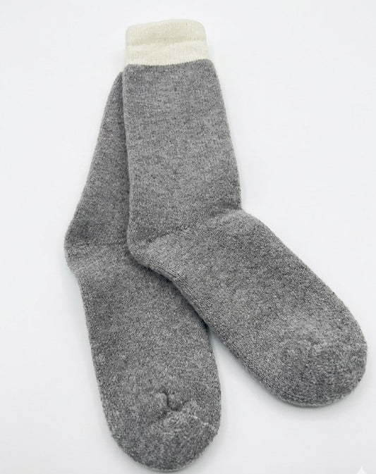 Bas de laine thermal gris naturel